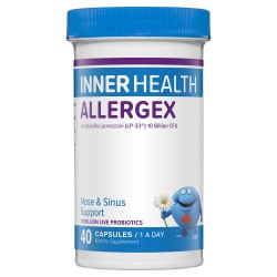 【双11秒杀特价】Inner Health Allergex 40s 澳洲茵澳斯舒鼻抗过敏益生菌40粒 花粉过敏 保质期2026.8 【双11秒杀特价】Inner Health Allergex 40s 澳洲茵澳斯舒鼻抗过敏益生菌40粒 花粉过敏 保质期2026.8